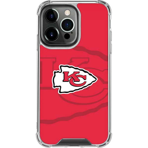 NFL Kansas City Chiefs Double Vision iPhone 15 Pro Clear Case